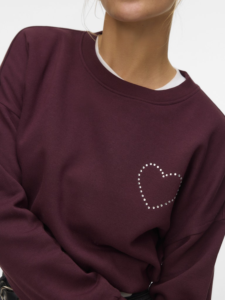 Vmlotte Trina Ls Sweat Box Ga Bf - Bordeaux