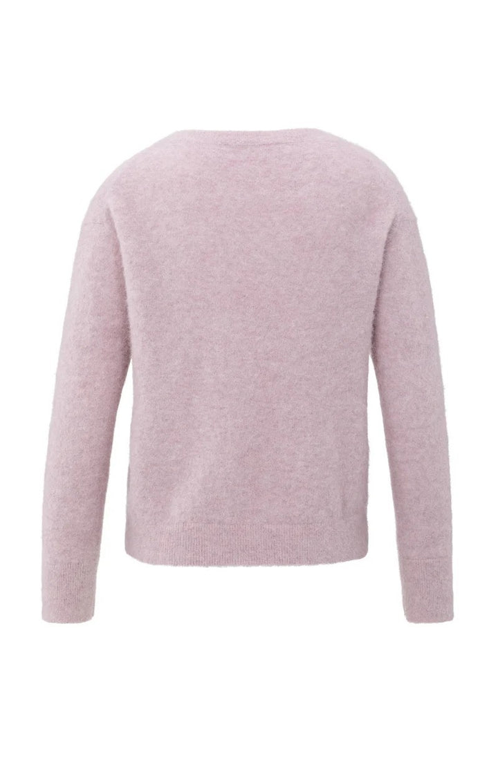 Soft Sweater With V-neck - Lila