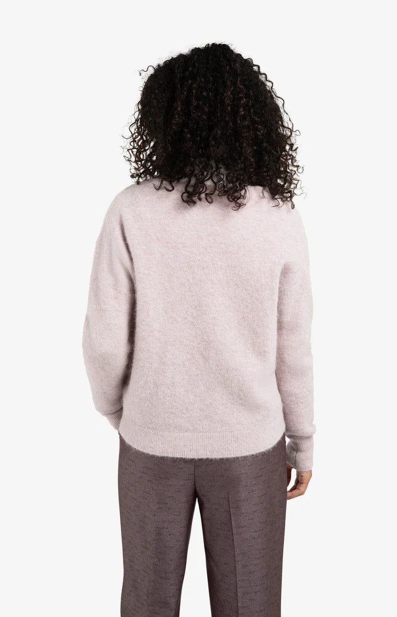 Soft Sweater With V-neck - Lila
