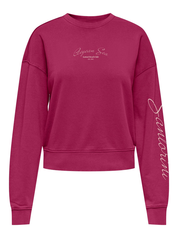 Onltabba L/s Round Neck Ub Swt - Fuchsia