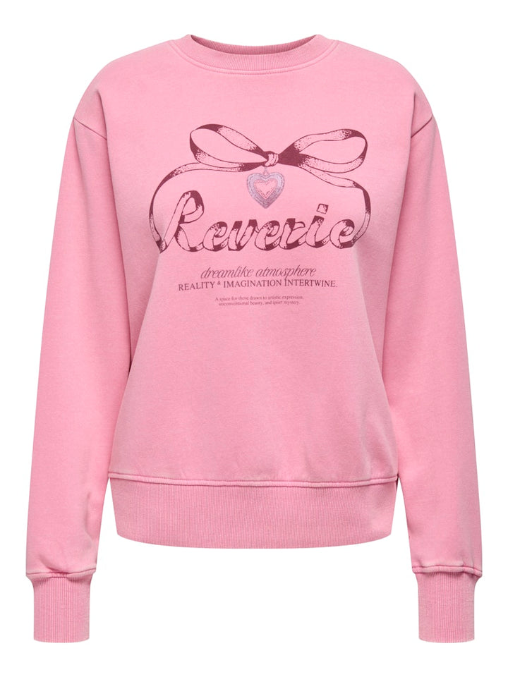 Onllucinda Bow L/s O-neck Box Swt - Roze