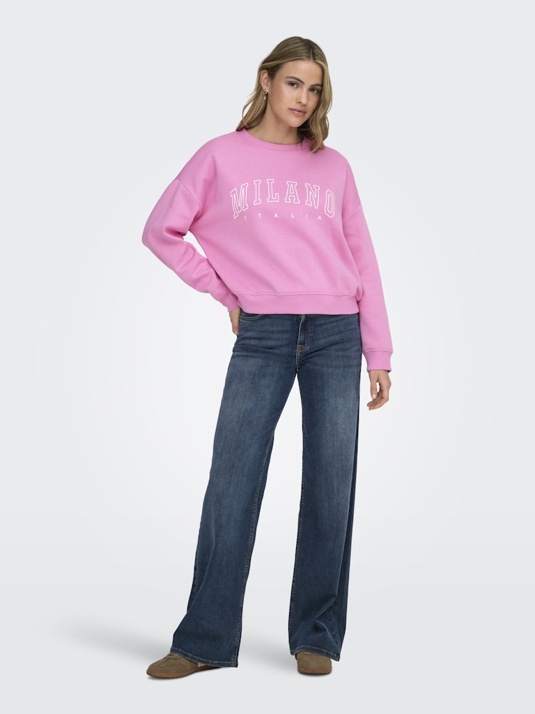 Onlsweat Life L/s Crew O.size State Noos - Roze