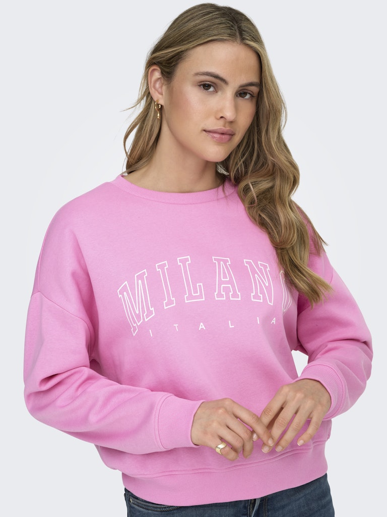 Onlsweat Life L/s Crew O.size State Noos - Roze