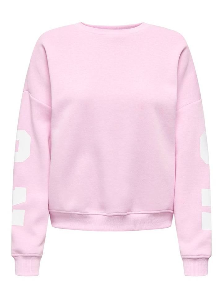 Onlsweat Ls Back/sleeve Print - Licht Roze