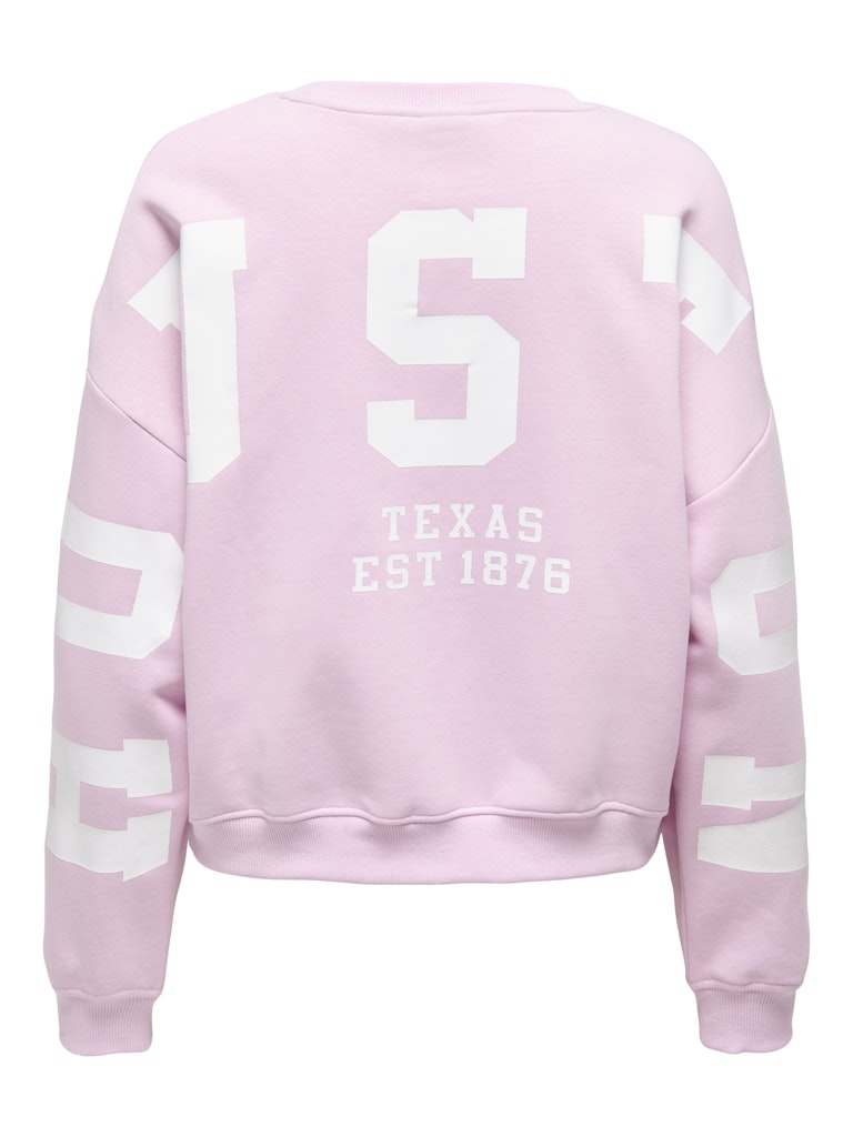 Onlsweat Ls Back/sleeve Print - Licht Roze