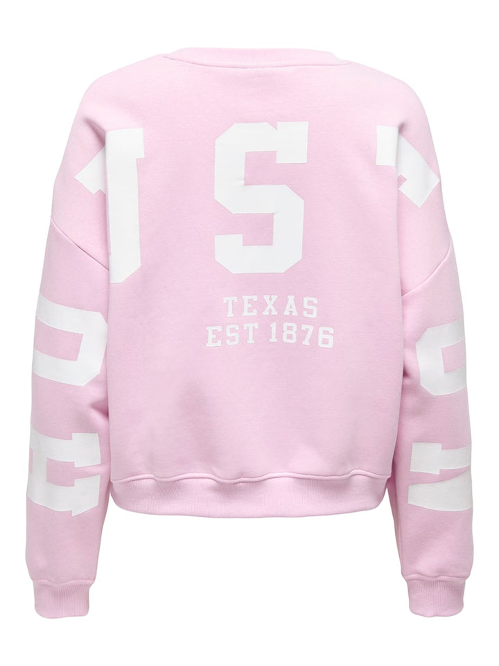 Onlsweat Ls Back/sleeve Print - Licht Roze