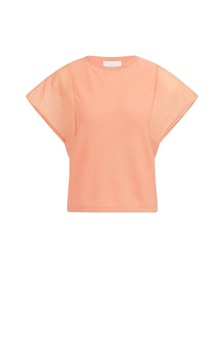 Sweater With Transparent Short - Zalm/peach