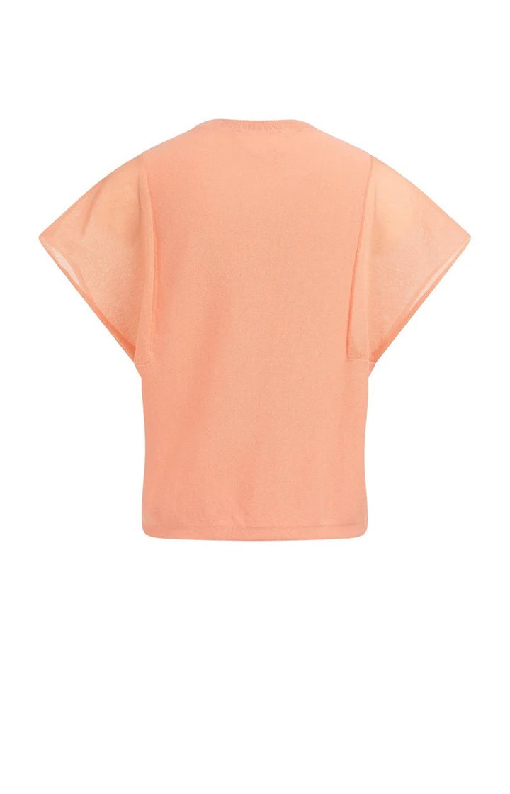 Sweater With Transparent Short - Zalm/peach