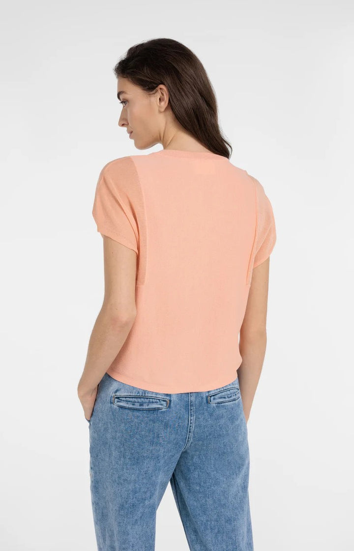 Sweater With Transparent Short - Zalm/peach
