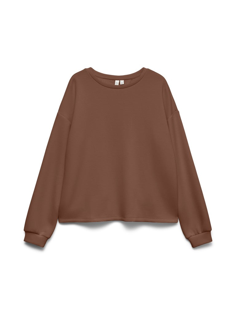 Vmlocca L/s Lace Sweatshirt Jrs Btq - Bruin