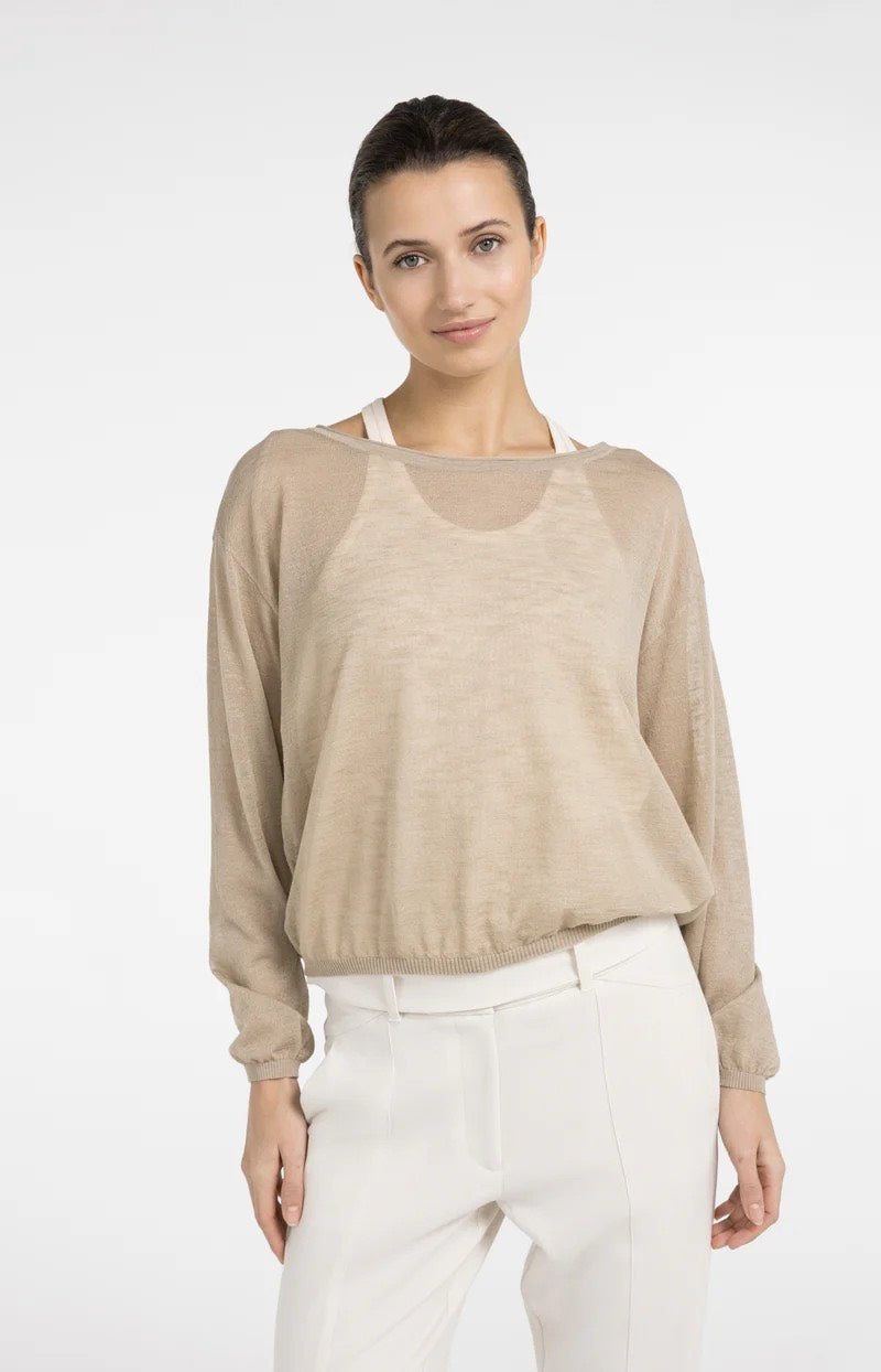 Twinset Sweater With Singlet - Taupe
