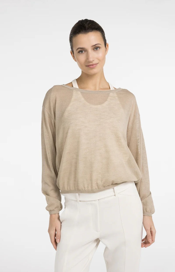 Twinset Sweater With Singlet - Taupe