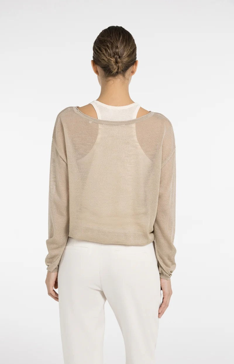 Twinset Sweater With Singlet - Taupe