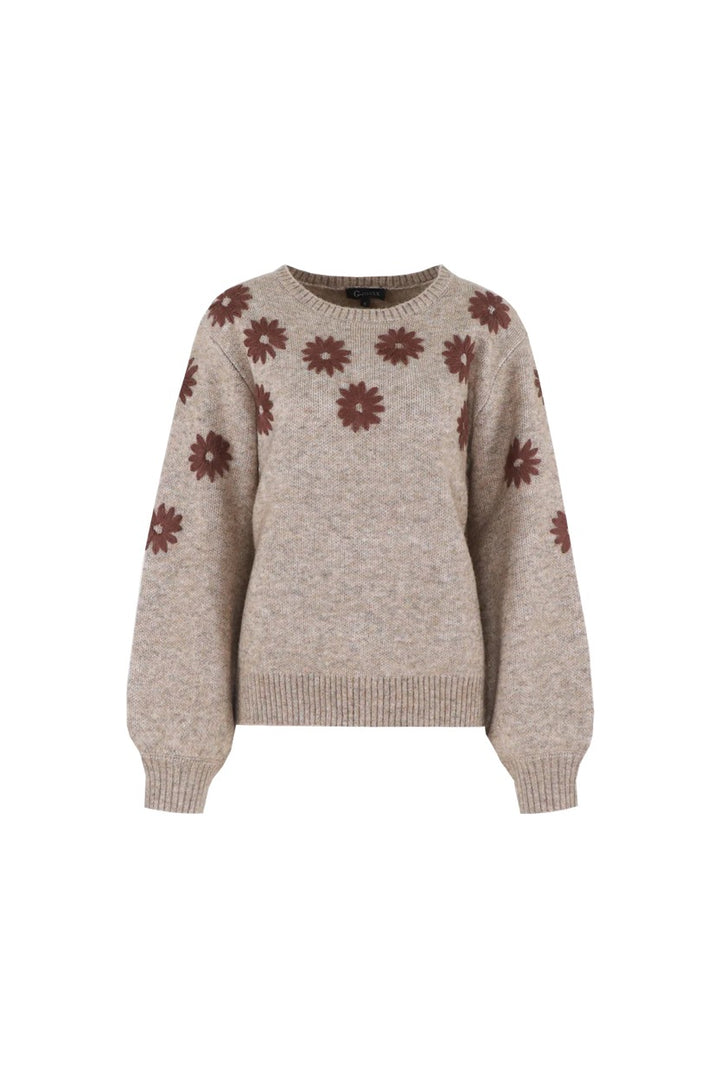 Zaina Knitting Sweater - Bruin Dessin