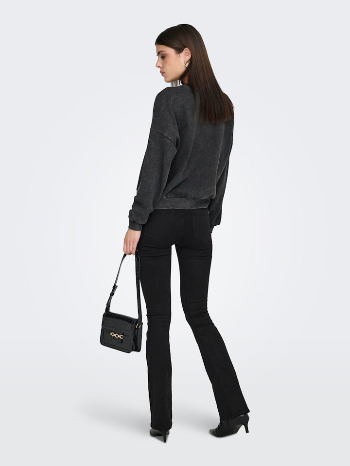 Onllauren Life L/s Animal O-neck Cc Swt - Zwart