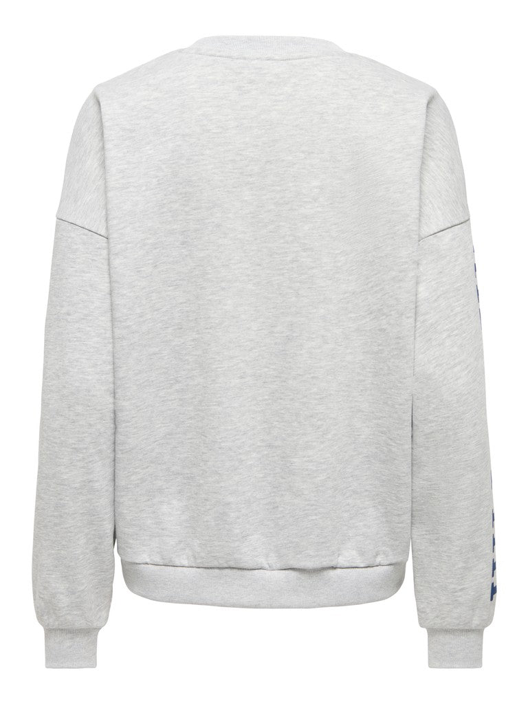 Onllyn L/s Emb And Print Cs Swt - Grijs Dessin