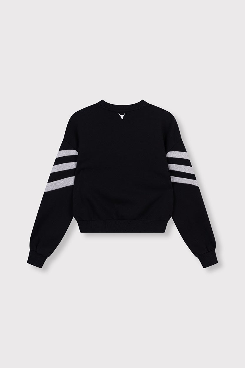 Cropped Sweater - Zwart Dessin