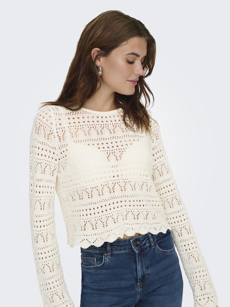 Onlelke Life Ls Pullover Knt Noos - Off-white