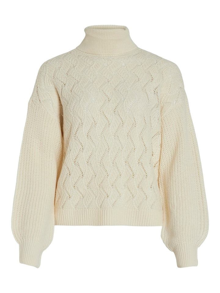 Virandi Ls Roll Neck Knit - Ecru