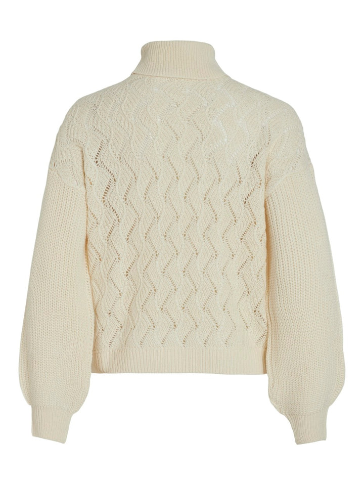 Virandi Ls Roll Neck Knit - Ecru