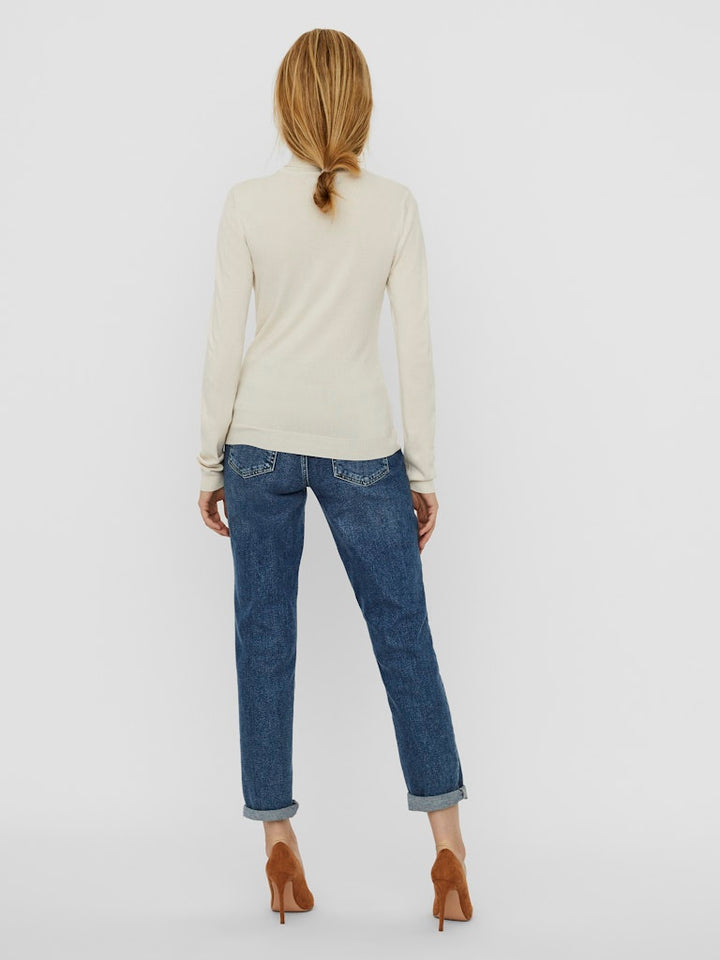 Vmglory Ls Rollneck Blouse Ga Noos - Ecru