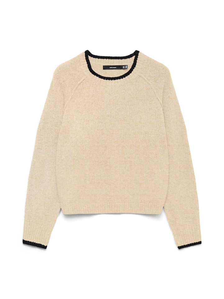Vmaquarius Ls O-neck Raglan Pullover Bf - Ecru