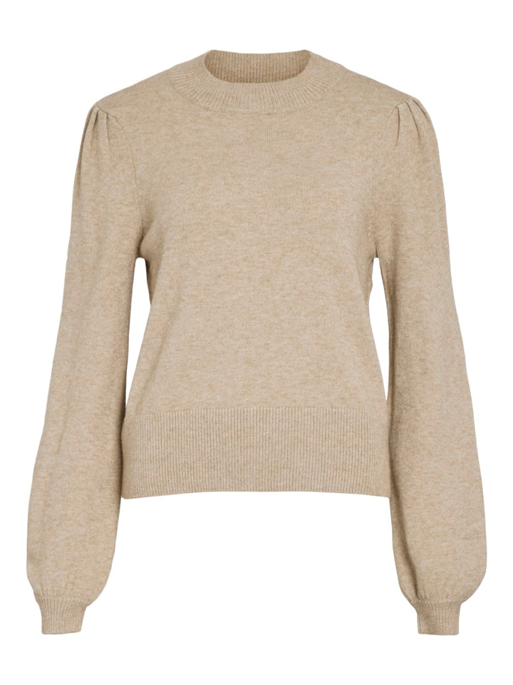 Viril Turtle-nk Balloon L/s Top - Noos - Zand