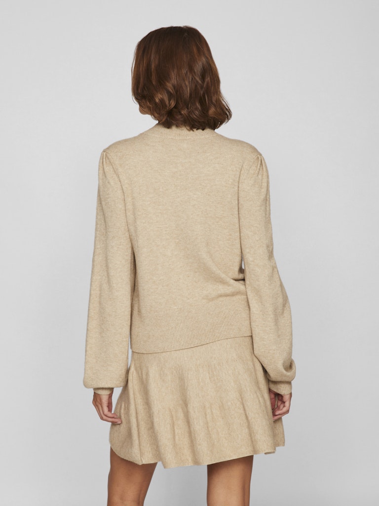 Viril Turtle-nk Balloon L/s Top - Noos - Zand