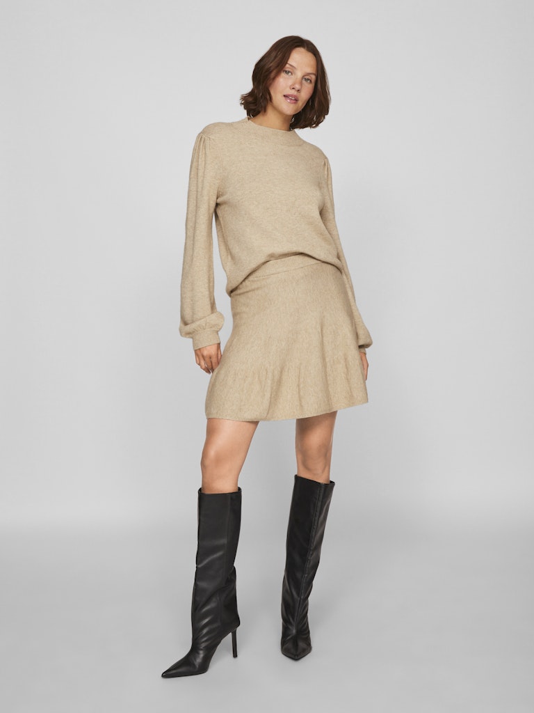 Viril Turtle-nk Balloon L/s Top - Noos - Zand