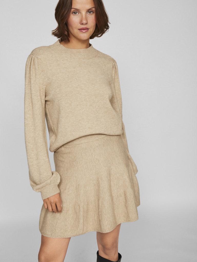 Viril Turtle-nk Balloon L/s Top - Noos - Zand