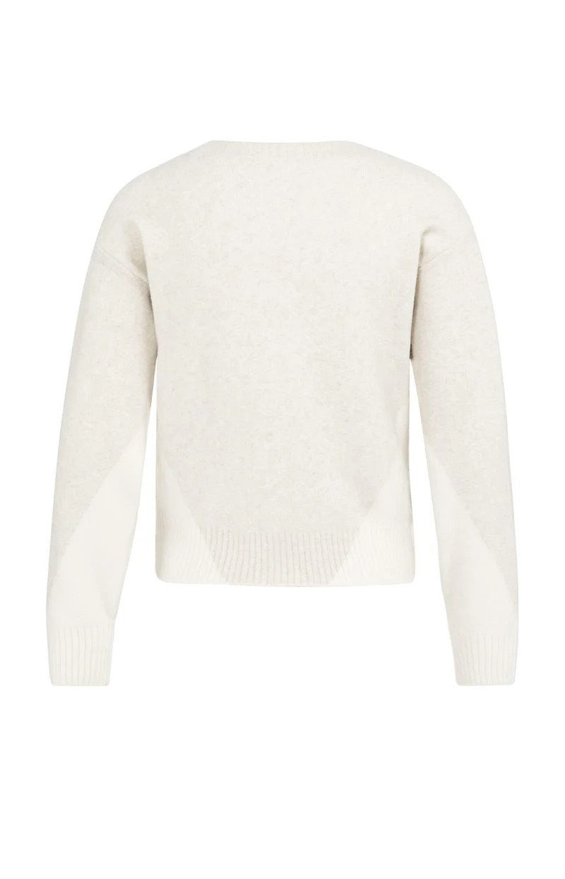 Trui Met Colorblock-effect - Beige