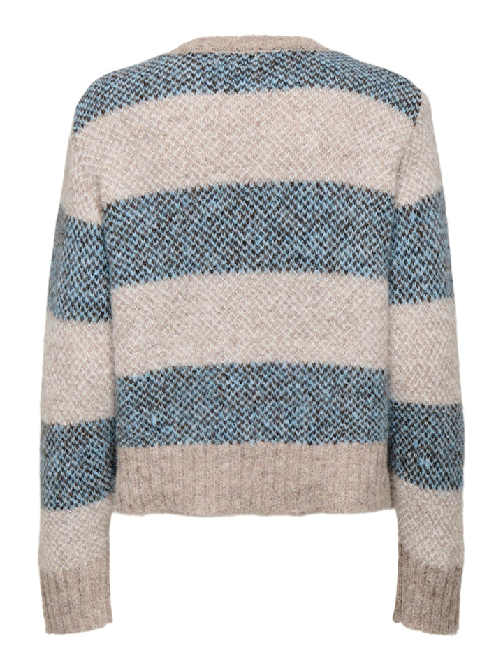 Jdyzoey Life L/s O-neck Jacq Pull Knt - Zand Dessin