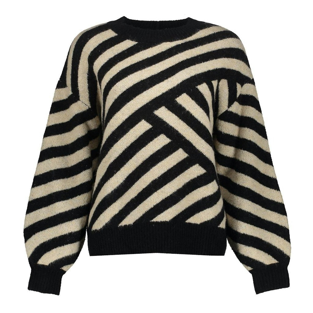 Pullover Stripes - Ecru Dessin
