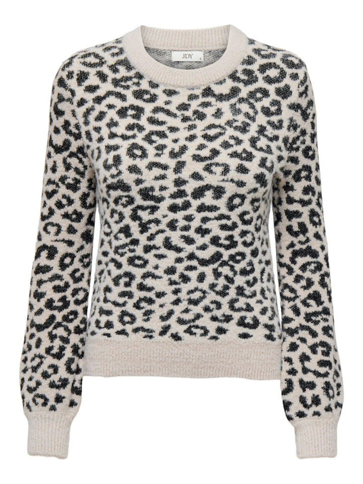 Jdylorraine Animal L/s Pullover Knt Noos - Ecru Dessin