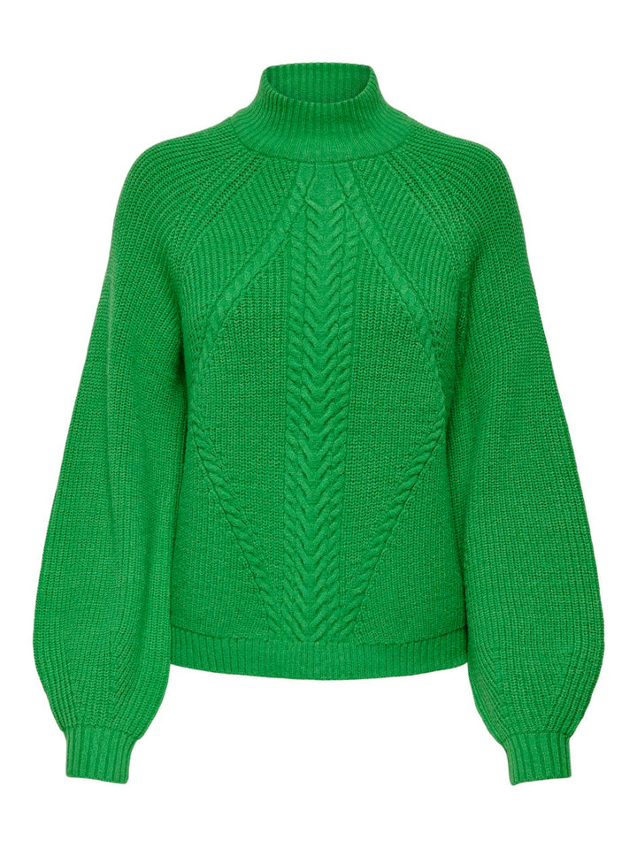 Onlkatia Ls Detail Highneck Cc Knt - Groen