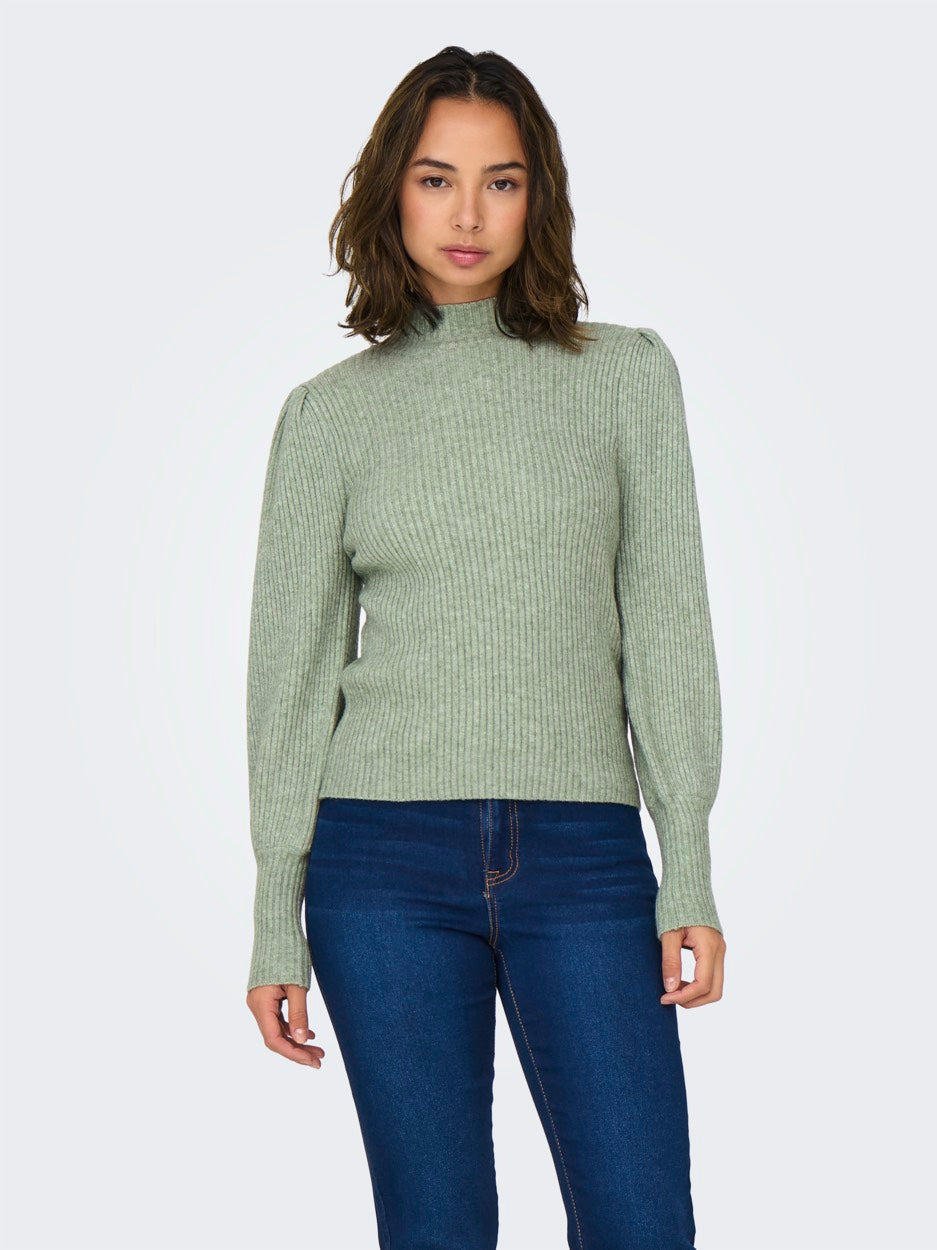 Onlkatia L/s Highneck Pullover Knt - Mint