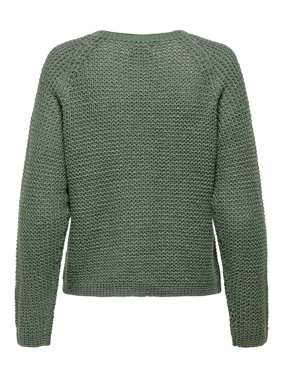 Jdyellen L/s Oneck Raglan Pullover - Oud Groen