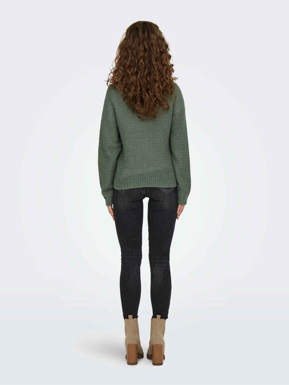 Jdyellen L/s Oneck Raglan Pullover - Oud Groen