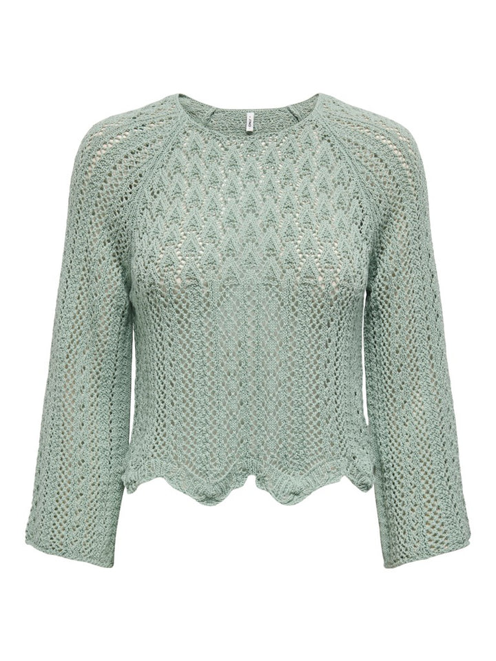Onlnola Life  3/4 Pullover Knt Noos - Esmerald