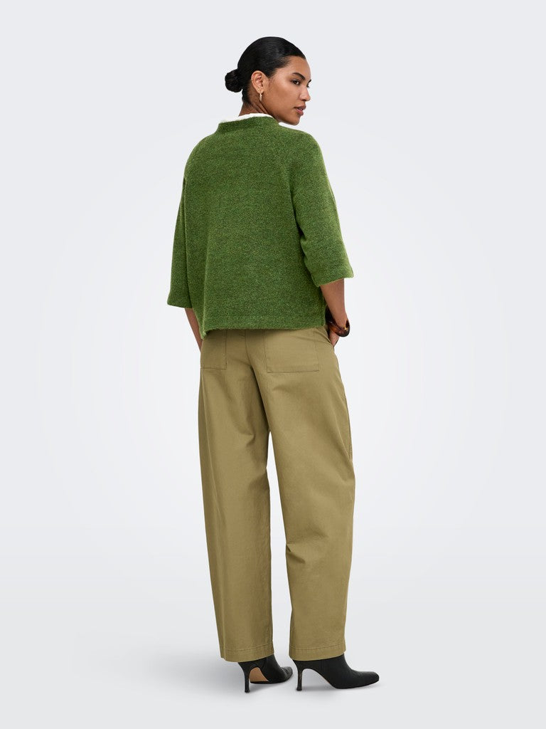 Onlsimoni 3/4 Pullover Knt Noos - Army