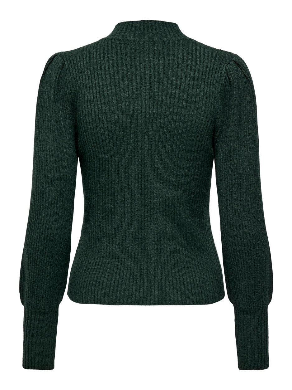 Onlkatia L/s Highneck Cc Knt - Donkergroen