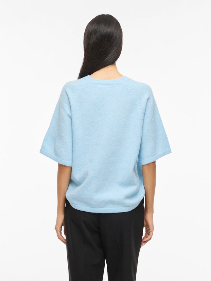 Viliga 2/4 O-neck Knit Top - Noos - Lichtblauw