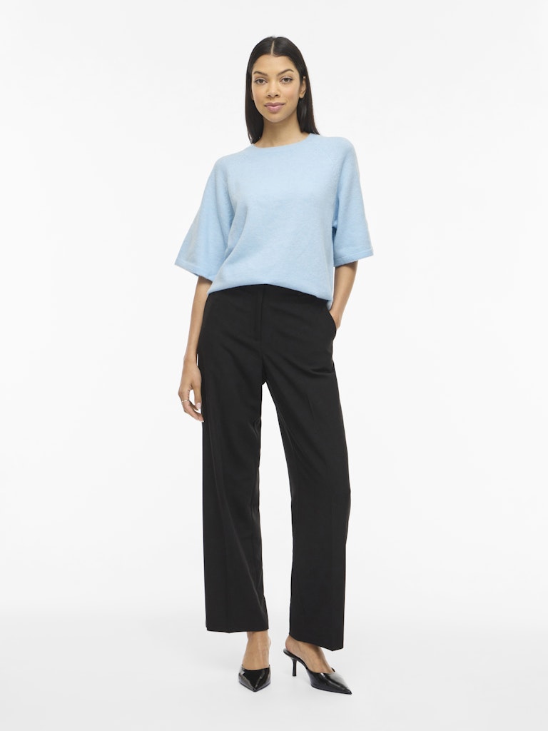 Viliga 2/4 O-neck Knit Top - Noos - Lichtblauw