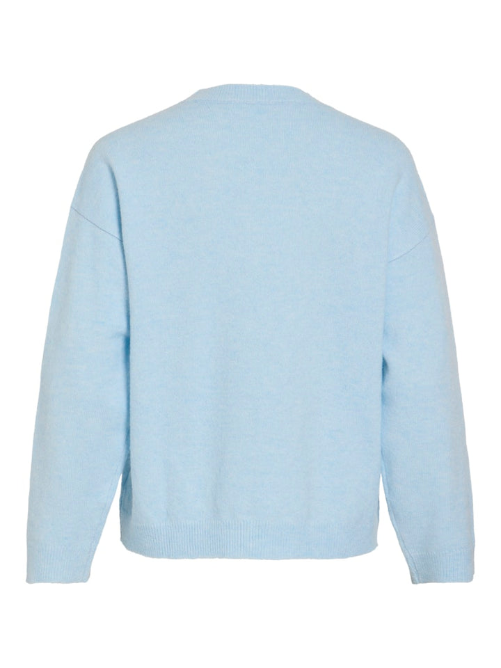 Viliga L/s O-neck Knit Top - Noos - Lichtblauw