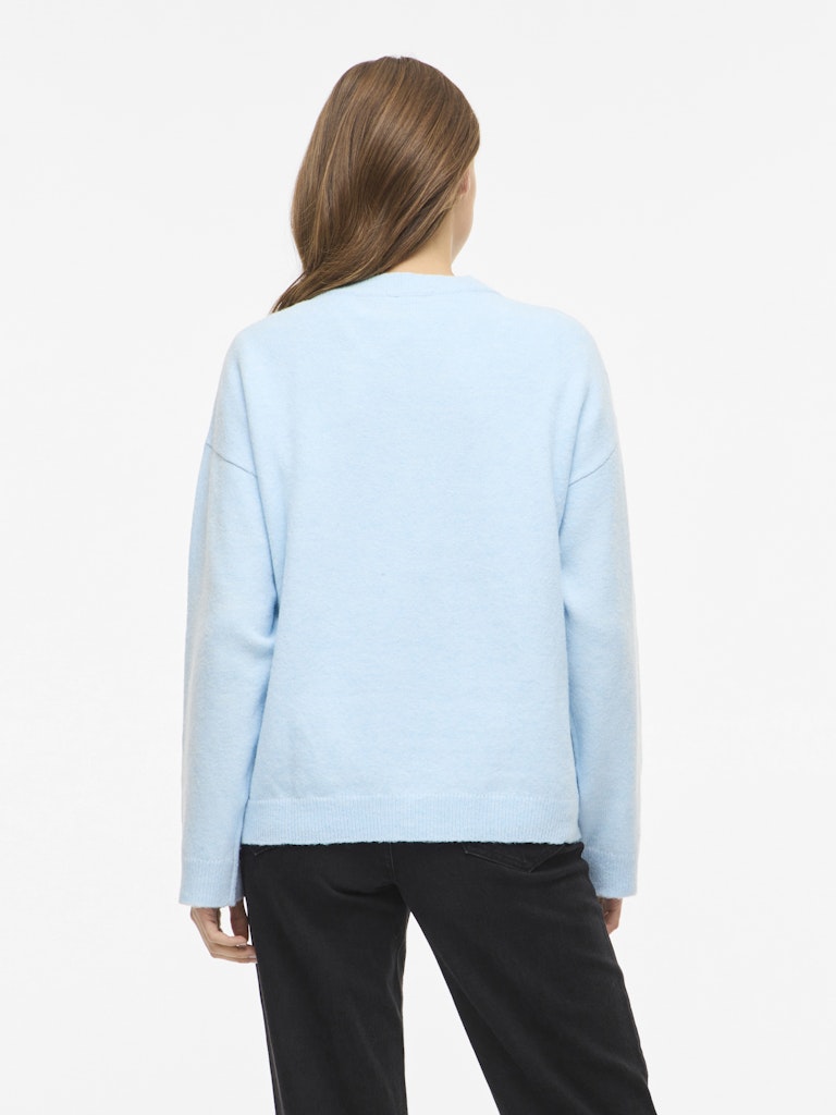 Viliga L/s O-neck Knit Top - Noos - Lichtblauw