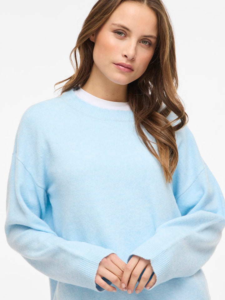 Viliga L/s O-neck Knit Top - Noos - Lichtblauw