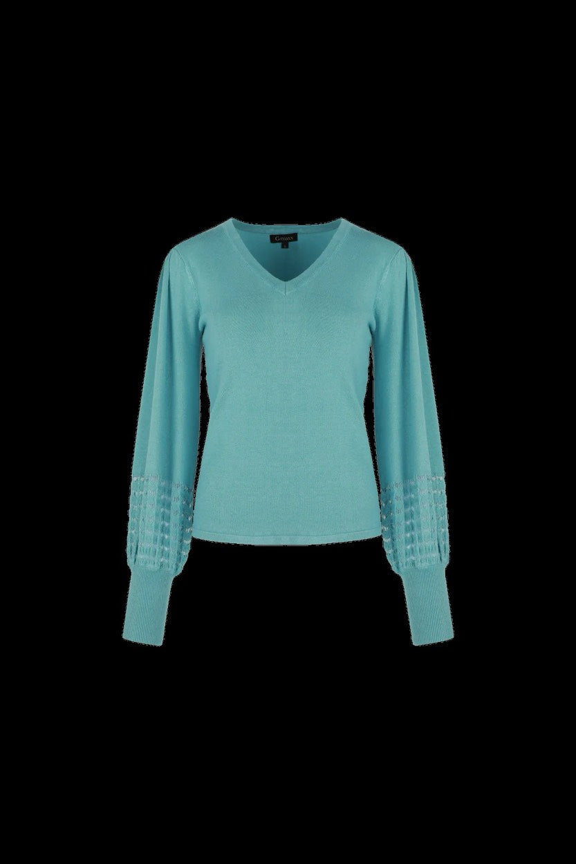 Marley Knitting Sweater - Aqua