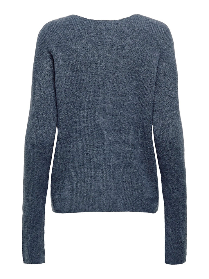 Onlcamilla V-neck L/s Pullover Knt Noos - Rafblauw