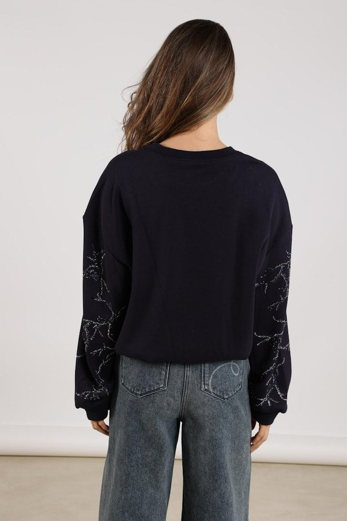 Suzanne Pullover Strass - Navy