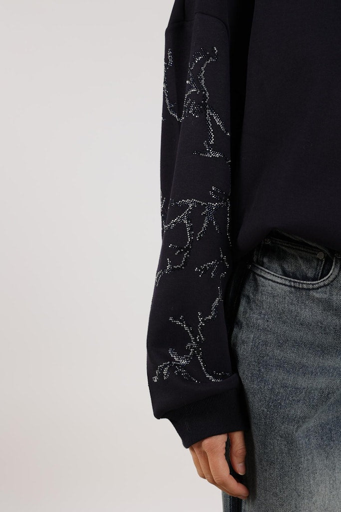 Suzanne Pullover Strass - Navy